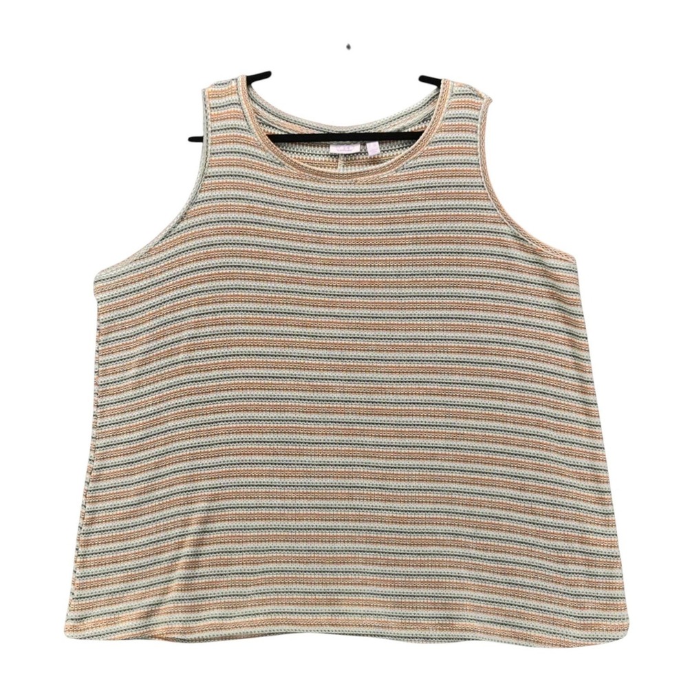 LOGO by Lori Goldstein Womans Sleeveless‎ Tunic Size 2X Knitted Loose Comfy Boho